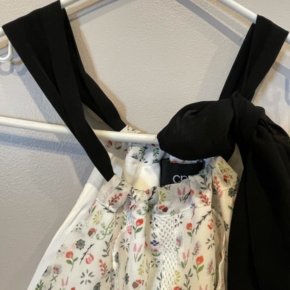 NWT Cynthia Rowley White Floral Halter Style Sleeveless Top Size XS - Picture 6 of 9